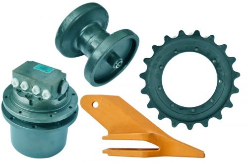 Vikšrai, padangos, ritinėliai, žvaigždės, hidrovarikliai ir ne tik visiems ekskavatoriams ir krautuvams.