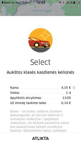 „Uber“ Vilniuje pristato „Uber Select“ paslaugą