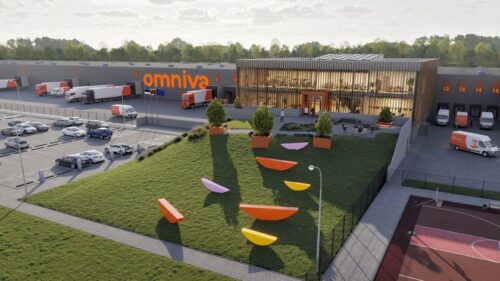 Kauno LEZ oficialiai prasidėjo moderniausio Baltijos šalyse „Omniva LT“ siuntų rūšiavimo terminalo statybos