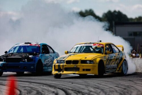 Drifto Pro lygos naujokai santykius aiškinosi Kuršėnų autodrome