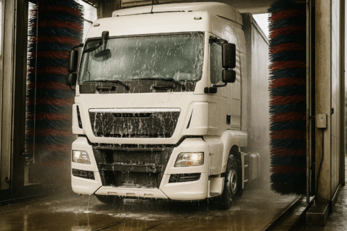„Truckmaster“ sunkvežimių plovykla – efektyvus sprendimas jūsų sunkiojo transporto švarai