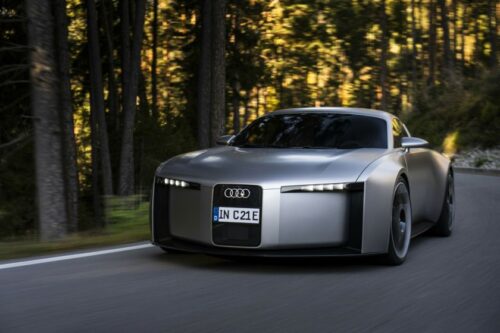 „Audi Concept C“ jau rieda gatvėmis: įspūdingas sportinis elektromobilis – pirmasis naujos „Audi“ filosofijos pavyzdys