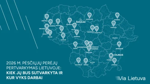 „Via Lietuva“ imasi daugiau kaip 100 pėsčiųjų perėjų visoje šalyje atnaujinimo